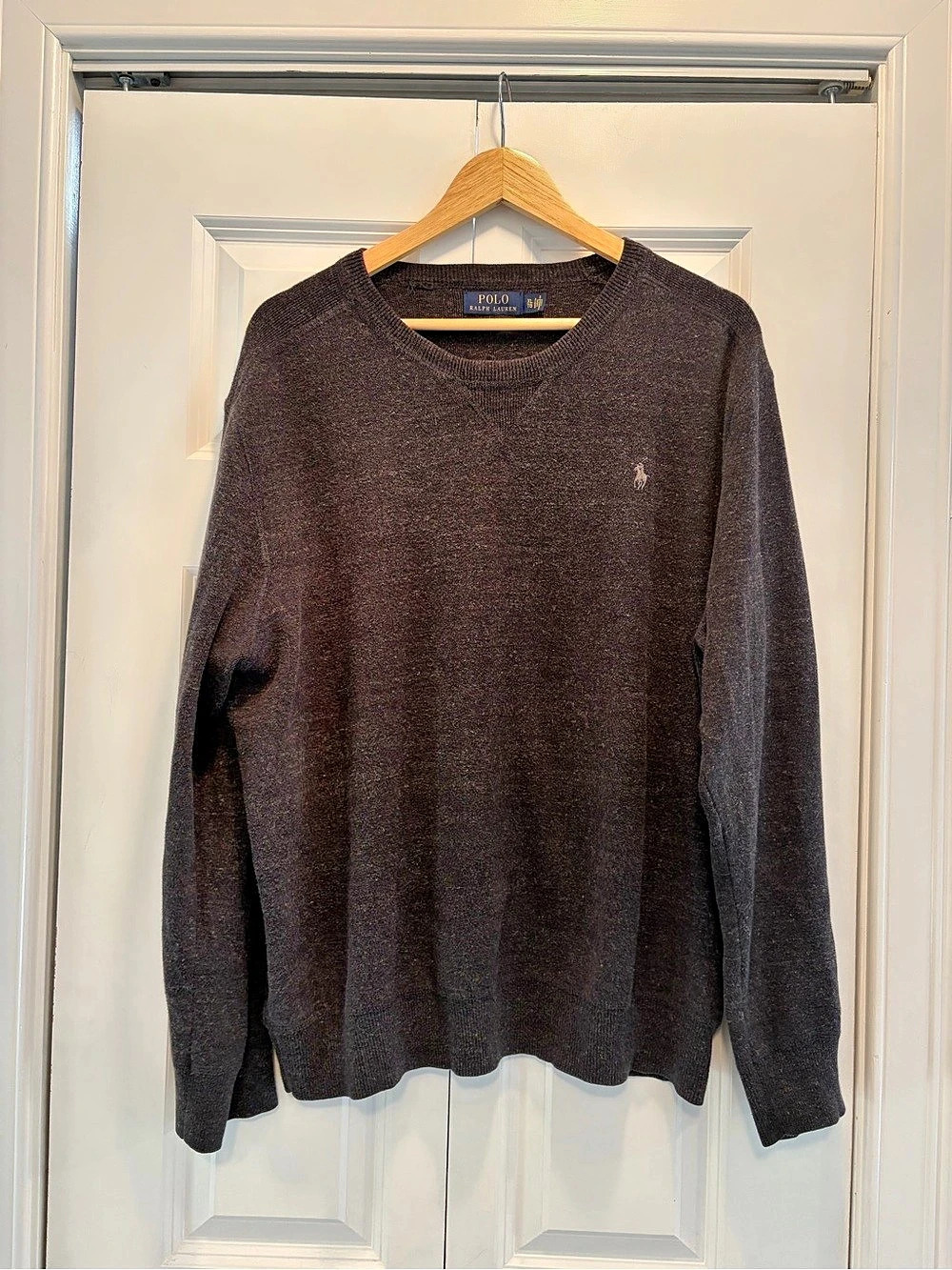 Polo Ralph Lauren Men's Crewneck Cotton Sweater Dark Grey